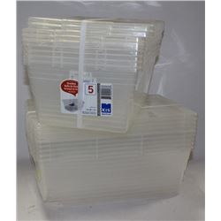 TWO STACKS OF 5 MINI TOTES