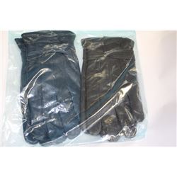 PK OF 2 LADIES LEATHER GLOVES SZ LARGE