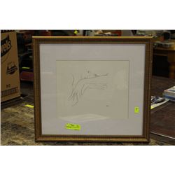 FRAMED PRINT OF MATISSE'S "THE HANKERCHIEF"