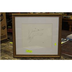 FRAMED PRINT OF MATISSE'S "THE HANKERCHIEF"