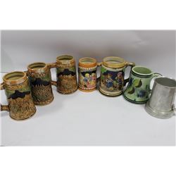 SMALL BOX OF BEER STEINS