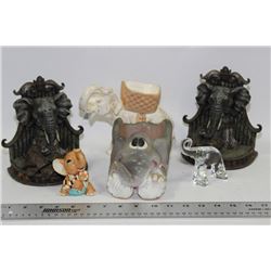 BOX OF ORNAMENTAL ELEPHANTS