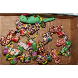 HANDMADE ELEPHANT AND DINOSAUR MARIONETTE