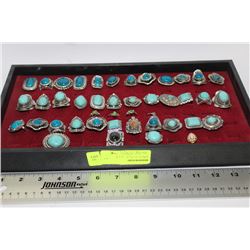 TRAY OF ESTATE OLD STOCK RINGS