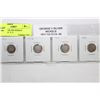 Image 1 : GEORGE V SILVER NICKELS 1911,12,13,14   X  4