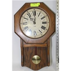 WOODEN HANGING WALL CLOCK