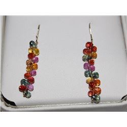 #18 14K YELLOW GOLD SAPPHIRE EARRINGS