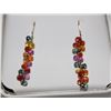 Image 1 : #18 14K YELLOW GOLD SAPPHIRE EARRINGS