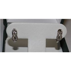 #17 925 STERLING SILVER & DIAMOND EARRINGS