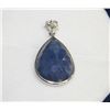 Image 1 : #8 14K WHITE GOLD SAPPHIRE DIAMOND PENDANT