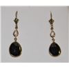 Image 1 : #42 14K YELLOW GOLD BLACK DIAMOND EARRINGS