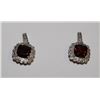 Image 1 : #19 925 SILVER DIAMOND GEMSTONE EARRINGS