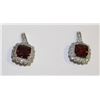 Image 2 : #19 925 SILVER DIAMOND GEMSTONE EARRINGS