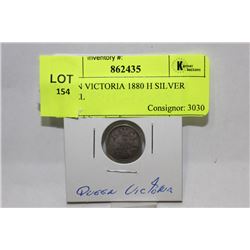 QUEEN VICTORIA 1880 H SILVER NICKEL