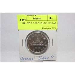 1936 GEORGE V SILVER ONE DOLLAR