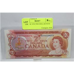 GEM UNC 1974 TWO DOLLAR NOTE