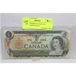 1973 ASTERISK FG 1 DOLLAR REPLACEMENT NOTE