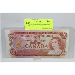GEM UNC 1974 TWO DOLLAR NOTE