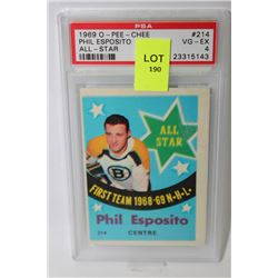1969 O-PEE-CHEE PHIL ESPOSITO ALL STAR CARD