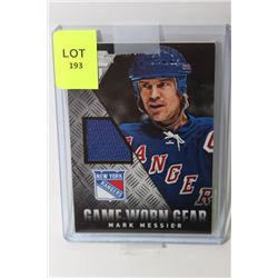MARK MESSIER GAME WORN JERSEY CARD