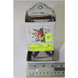 RETRO WOODEN MATCH WALL HOLDER
