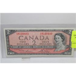 CANADA 1954 TWO DOLLAR BILL