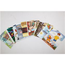 PACKAGE OF ASSORTED 1980s DISNEY STAMPS X10