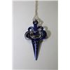 Image 1 : WOMENS SILVER NECKLACE W/ BLUE CHARM