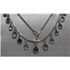 Image 2 : #1 925 STERLING SILVER MULTI-COLOURED STONE