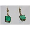 Image 2 : #10 14K YELLOW GOLD DIAMOND GEMSTONE EARRINGS