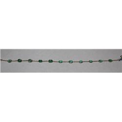 #17 14K YELLOW GOLD EMERALD BRACELET