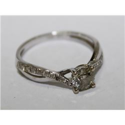 14KT WHITE GOLD DIAMOND RING - .51CT CENTER STONE