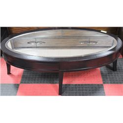 SHOWHOME BLACK AND MIRRORED COFFEE TABLE