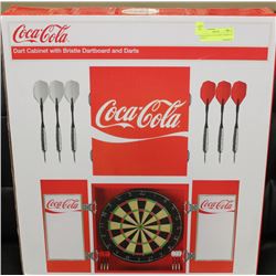 NEW COCA COLA DART CABINET & DARTS