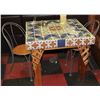 Image 1 : LARGE MEX TILE TABLE W/ 2 CHAIRS