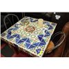 Image 3 : LARGE MEX TILE TABLE W/ 2 CHAIRS