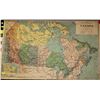 Image 1 : VINTAGE SCHOOL CANADA WALL MAP
