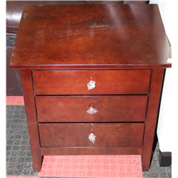 SHOWHOME WOOD 3 DRAWER NIGHT STAND