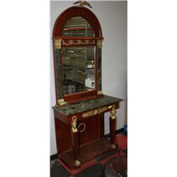 BRASS & MARBLE ROMAN HALL STAND