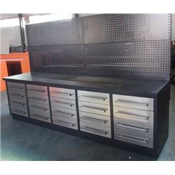 9'4" -20 DRAWER HEAVY DUTY WORK BENCH WITH