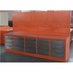 9'4" -20 DRAWER HEAVY DUTY WORK BENCH WITH