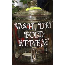 WASH DRY FOLD REPEAT 2 GALLON DRINK DISPENSER