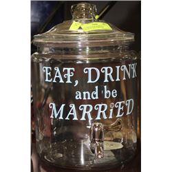 EAT DRINK & BE MARRIED 2 GALLON DRINK DISPENSER