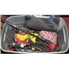 Image 1 : TOTE OF ASSORTED POWER TOOLS ETC.
