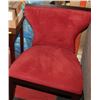 Image 1 : RED FABRIC PARLOR CHAIR X2