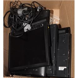 UNTESTED BOX OF 4 ASSORTED LAPTOPS W/ 4 HDD 