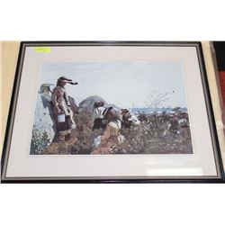 FRAMED PRINT OF HOMER'S "THE BERRY PICKERS"
