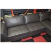 Image 3 : NEW GREY LEATHERETTE CHAISE LOUNGE SECTIONAL