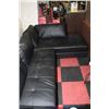 Image 4 : NEW BLACK LEATHER APT SIZE SECTIONAL