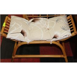 WICKER STOOL AND CUSHION